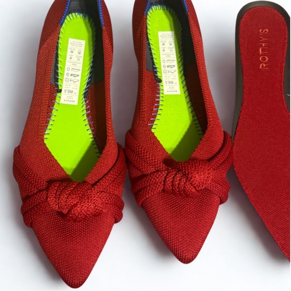 Rothy's Vibrant Red Knotted Flats - Picture 4 of 6